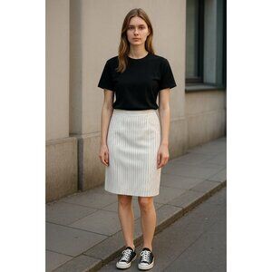 CITY CHIC Women Skirt Riley Ivory Pinstripe Skirt 16